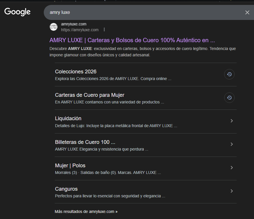 Ranking Google Amry Luxe