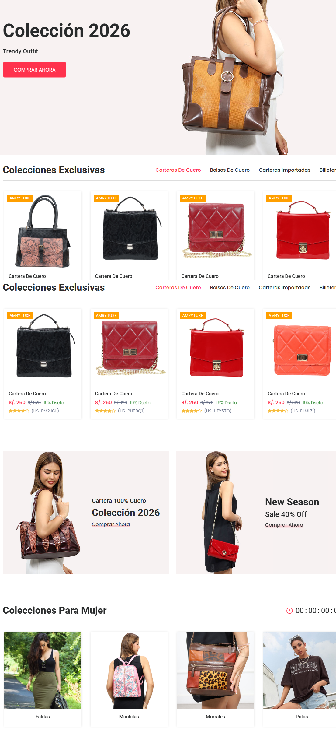 Diseño de Tienda Online Amry Luxe